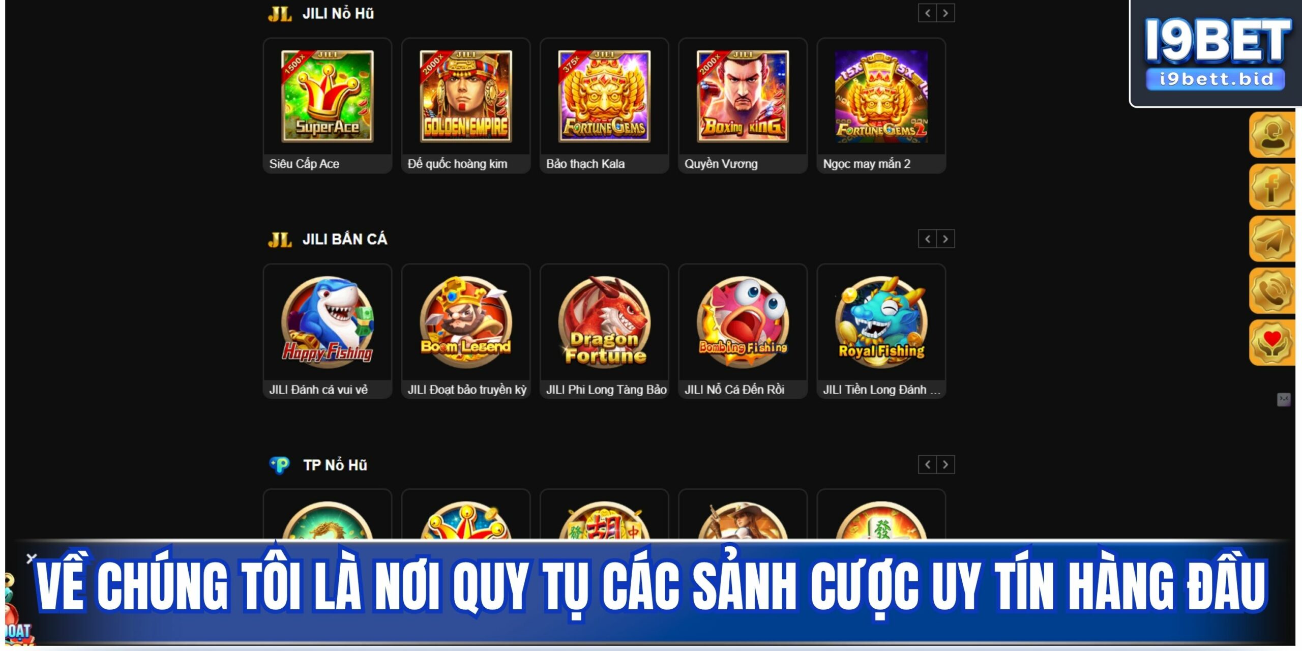 Về chúng tôi là nơi quy tụ các sảnh cược uy tín hàng đầu